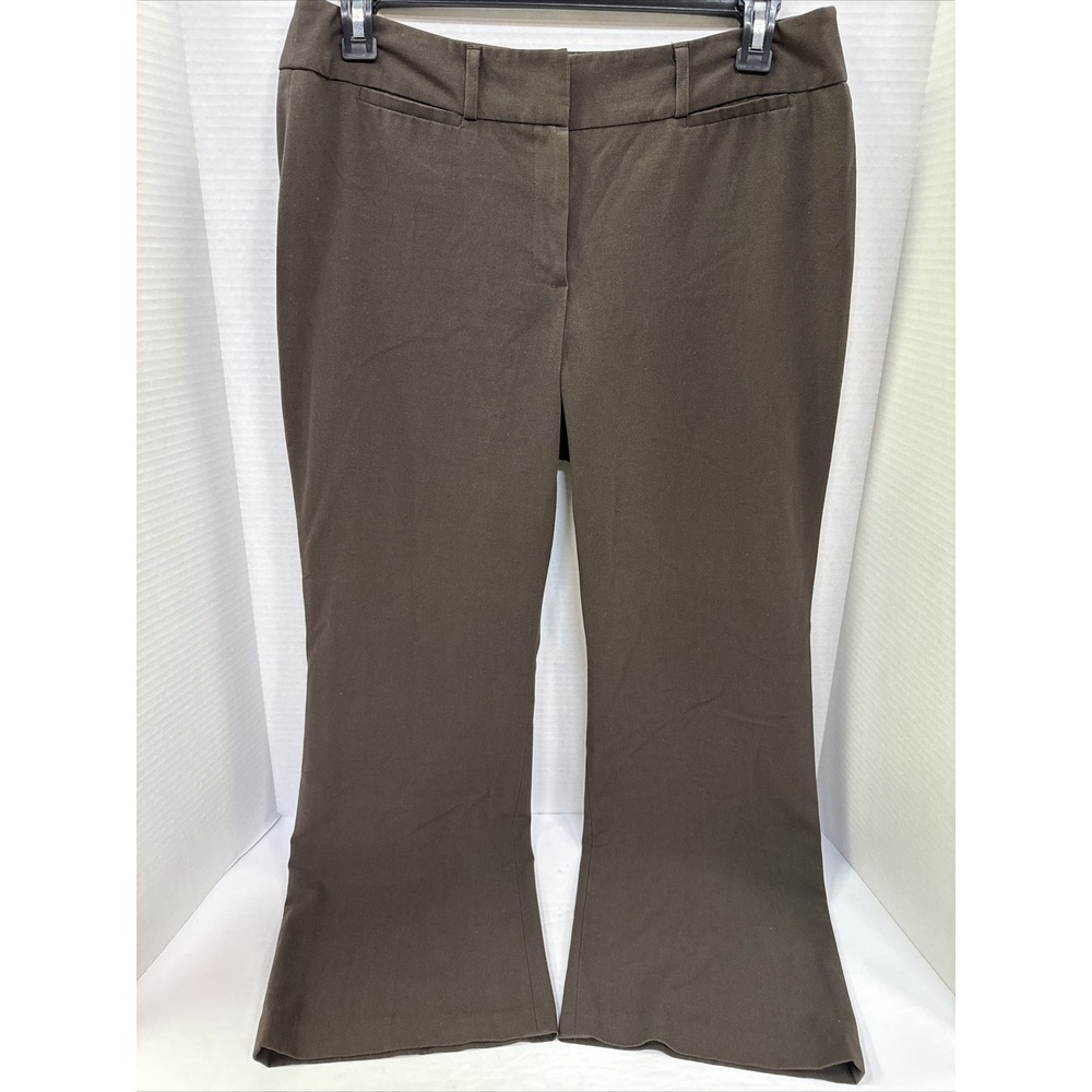 New Directions Pants Women's Size 14P Brown Dress Pants